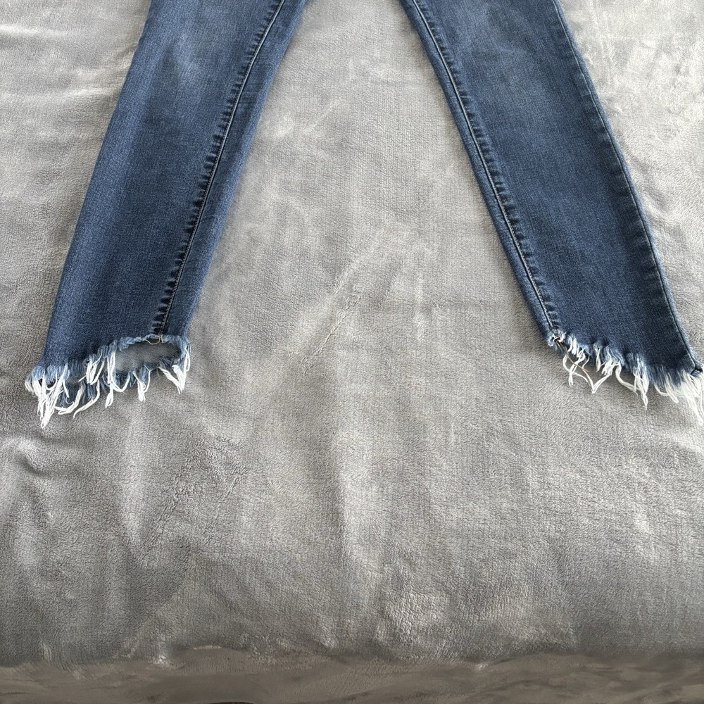 ARTICLES‎ OF SOCIETY Womens Blue Denim Skinny Jeans Frayed Raw Hem Size 27 - Picture 9 of 12